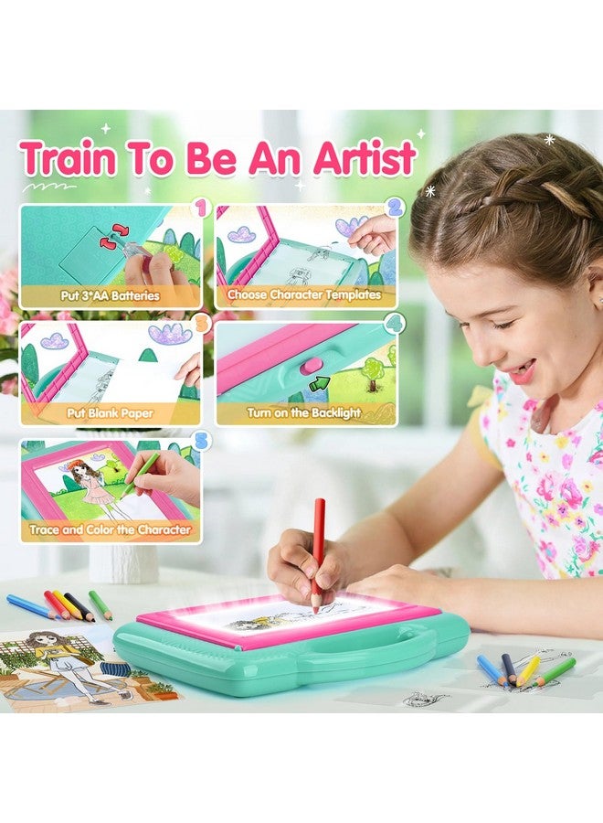 PLAY Light Up Tracing Pad For Kids, Led Tracing Pad Toys For Girls Ages 3+, Kids Painting Art Craft Kit Drawing Board, Children Learn Drawing Tablet, Ideas & Popular Birthday Gifts Toy For Girl - Image 4
