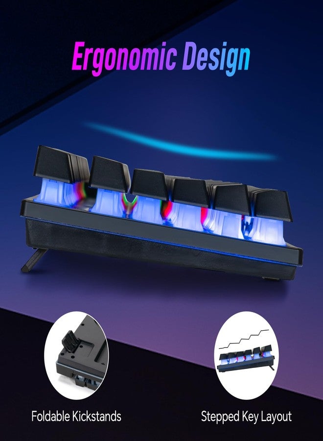 CHONCHOW Gaming Keyboard, Full Size Wired Computer Keyboard with Anti-Ghosting and Multimedia Keys, LED Backlit Light Up Keyboard for PC Mac Laptop Desktop, Gaming or Office - Image 3