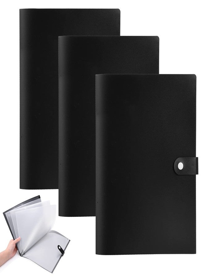 Cesil 3 Packs 10-Pocket File Folder, Letter A4 Paper Project Organizer Folders with Snap Button, Plastic Document Organizer for School Office Home - Image 1