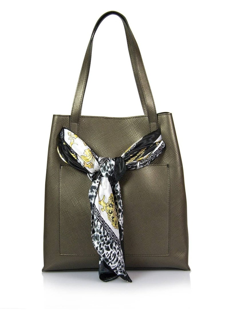 Tote Handbag with Scarf  - Image 1