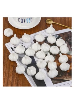 Generic 60Pcs Foam Fruit Artificial Garlic, Simulation Realistic Lifelike Models Artificial Vegetables for Party Autumn Supplies Farmhouse Restaurant Photography Props, Lightweight, Easy to Carry (White)  - Image 4