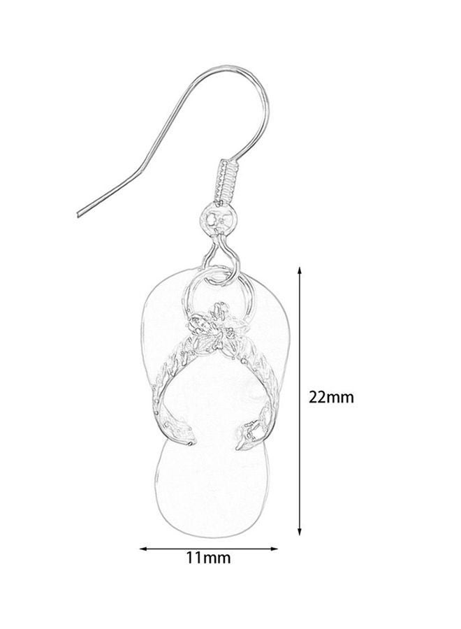 NIBEMINENT Slipper Shape Abalone Shell Dangle Earrings Black/Silver  - Image 3