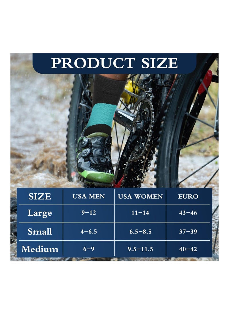 Y&D Waterproof Socks Unisex  Waterproof Breathable Socks  Outdoor Hiking Wading Fishing for Men Women  Weatherproof Camping Hiking Running Skiing and Other Activities(2 Pairs)(M)  - Image 4
