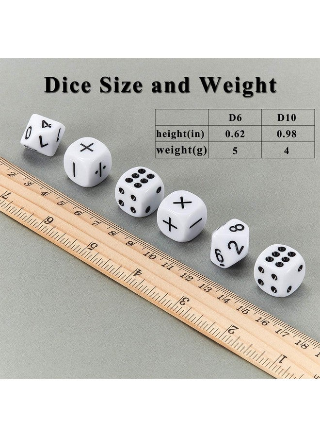 Gejoy Gejoy 18 Pieces Teaching Dice Set, Include Math Operation, Number and Dot Dice for Math Teaching School Classroom Supplies - Image 2