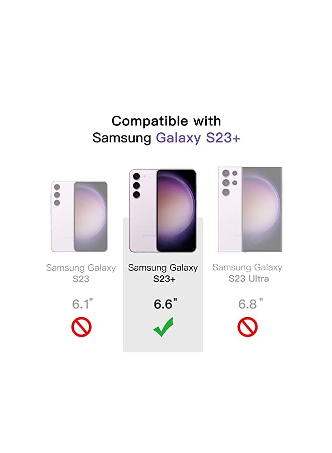 Jetech واقي شاشة لهاتف Samsung Galaxy S23+ / S23 Plus 5G مقاس 6.6 بوصة، غشاء زجاجي مقوى، متوافق مع معرف بصمة الإصبع، شفاف عالي الدقة، عبوة من 3 قطع - Image 2