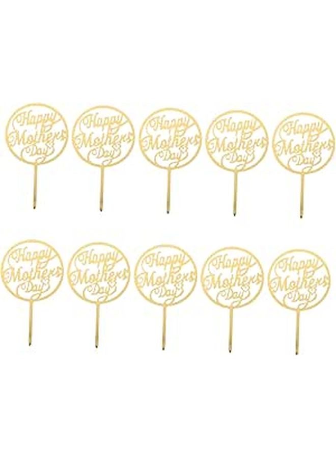 Food Safe Acrylic Cupcake Toppers For Mothers Day Cake Decorations 10 Pieces - Image 1