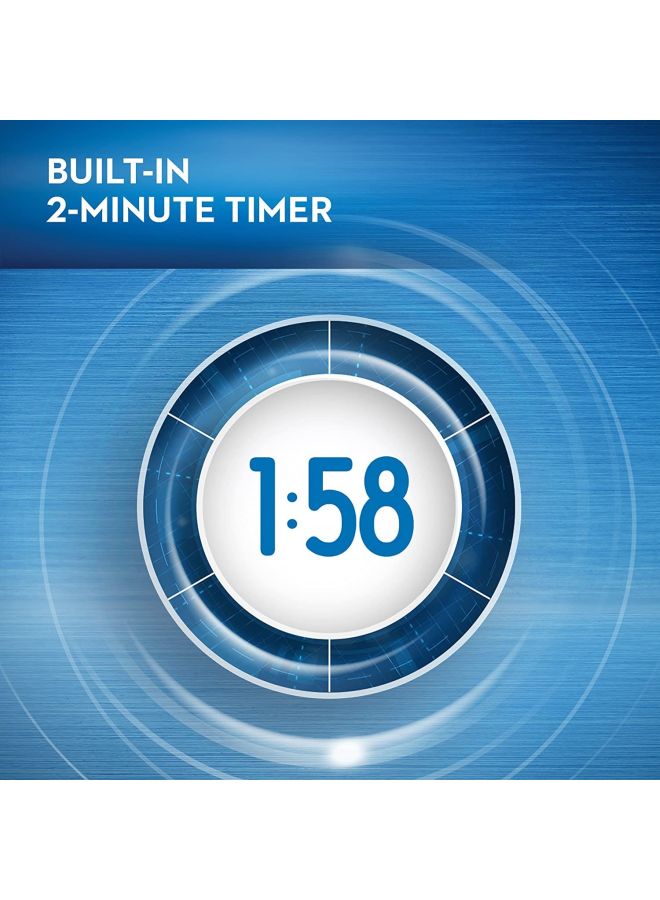 NIBEMINENT Vitality 2D Cross Action Power Toothbrush White/Blue - Image 3