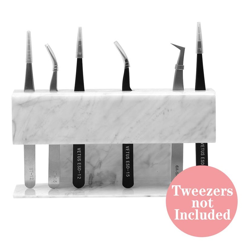 GEMERRY Lash Extension Supplies Tweezer Holder Stand GEMERRY Eyelash Extension Supplies Accessories Tools Acrylic Display Storage 8 Pcs Tweezers Shelf Holder (Marbling) - Image 2