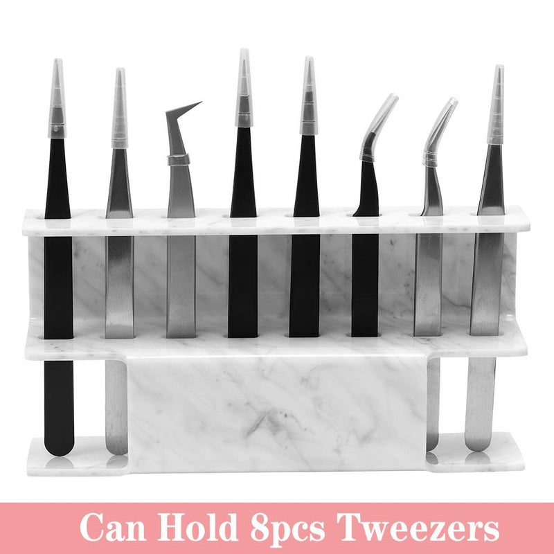 GEMERRY Lash Extension Supplies Tweezer Holder Stand GEMERRY Eyelash Extension Supplies Accessories Tools Acrylic Display Storage 8 Pcs Tweezers Shelf Holder (Marbling) - Image 3