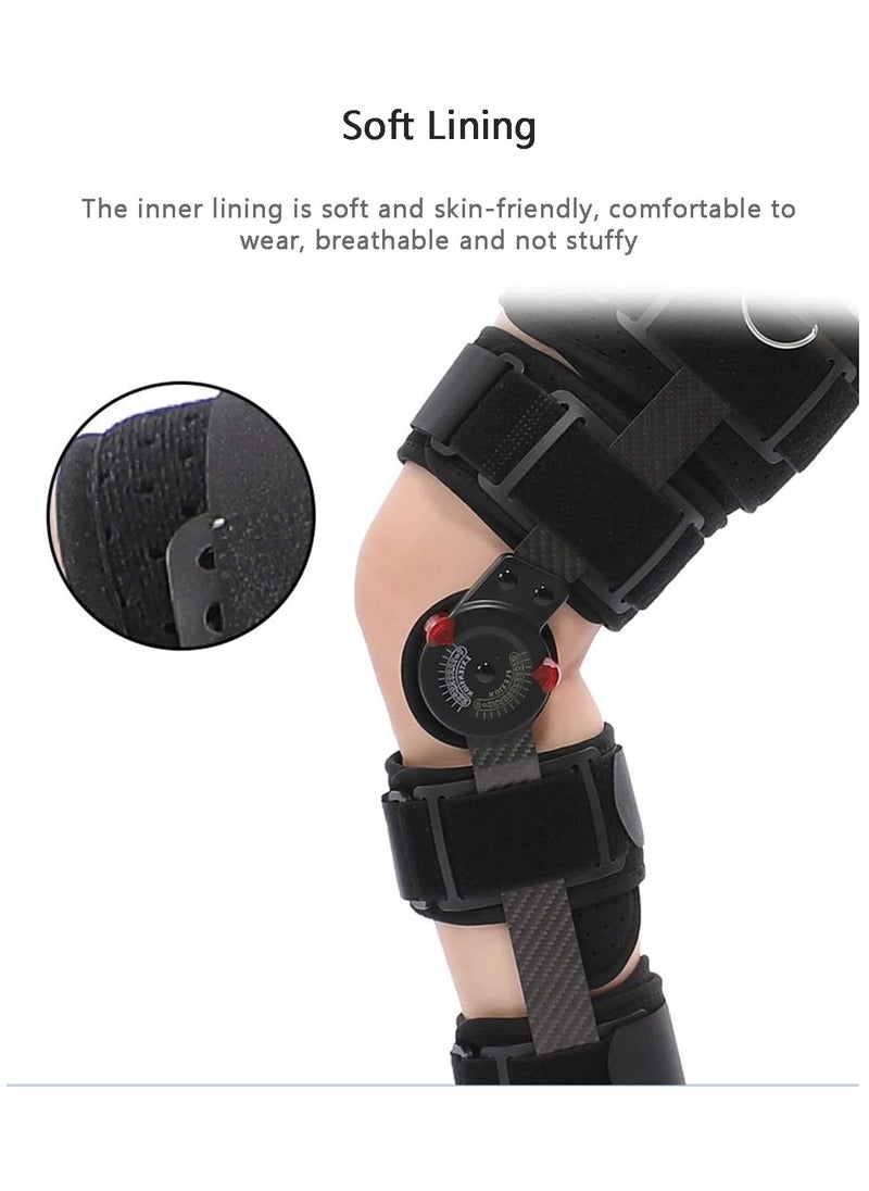 M MIAOYAN - Knee Immobilizer Brace, Adjustable Postoperative Hinge Full Leg Knee Brace, Leg Stabilizer, Knee Brace Fixator, Ligament Knee Brace for Arthritis Osteoarthritis, Postoperative Immobilization - Image 1