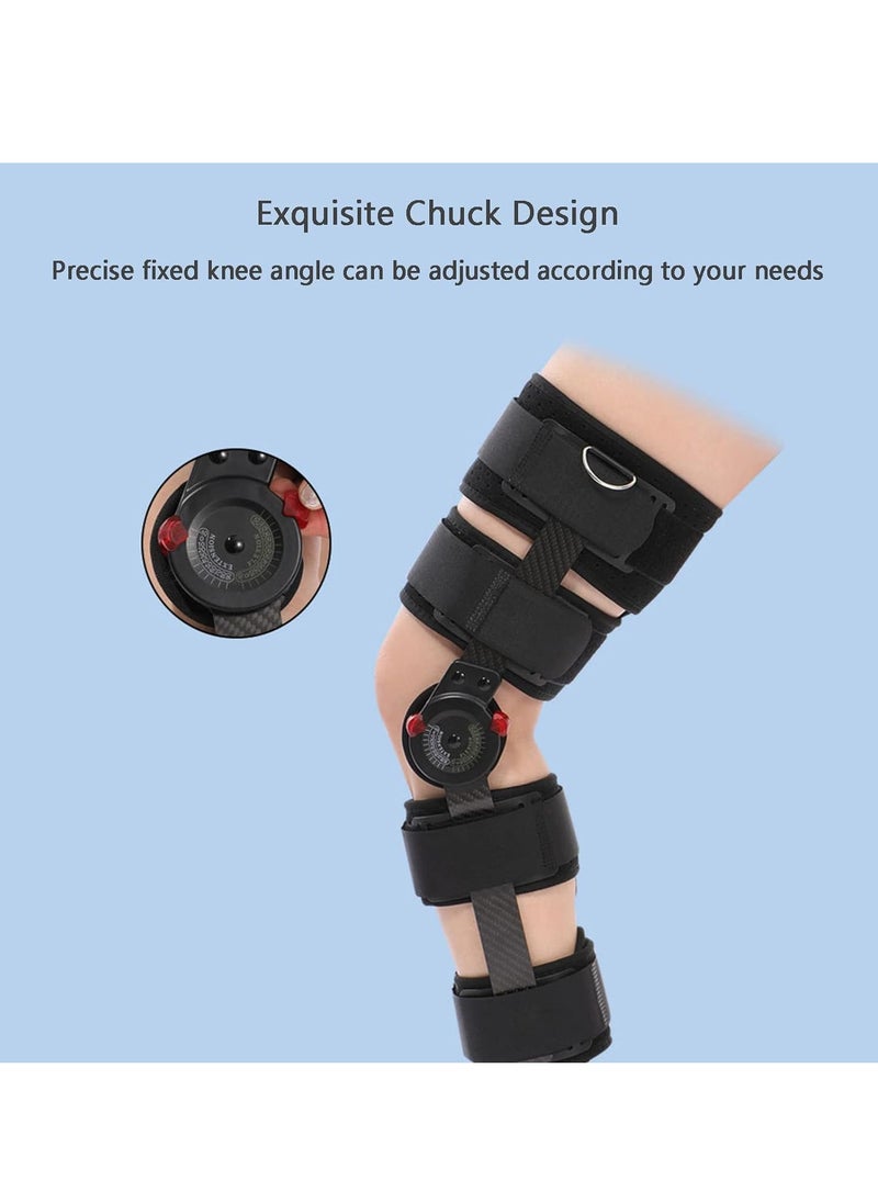 M MIAOYAN - Knee Immobilizer Brace, Adjustable Postoperative Hinge Full Leg Knee Brace, Leg Stabilizer, Knee Brace Fixator, Ligament Knee Brace for Arthritis Osteoarthritis, Postoperative Immobilization - Image 1