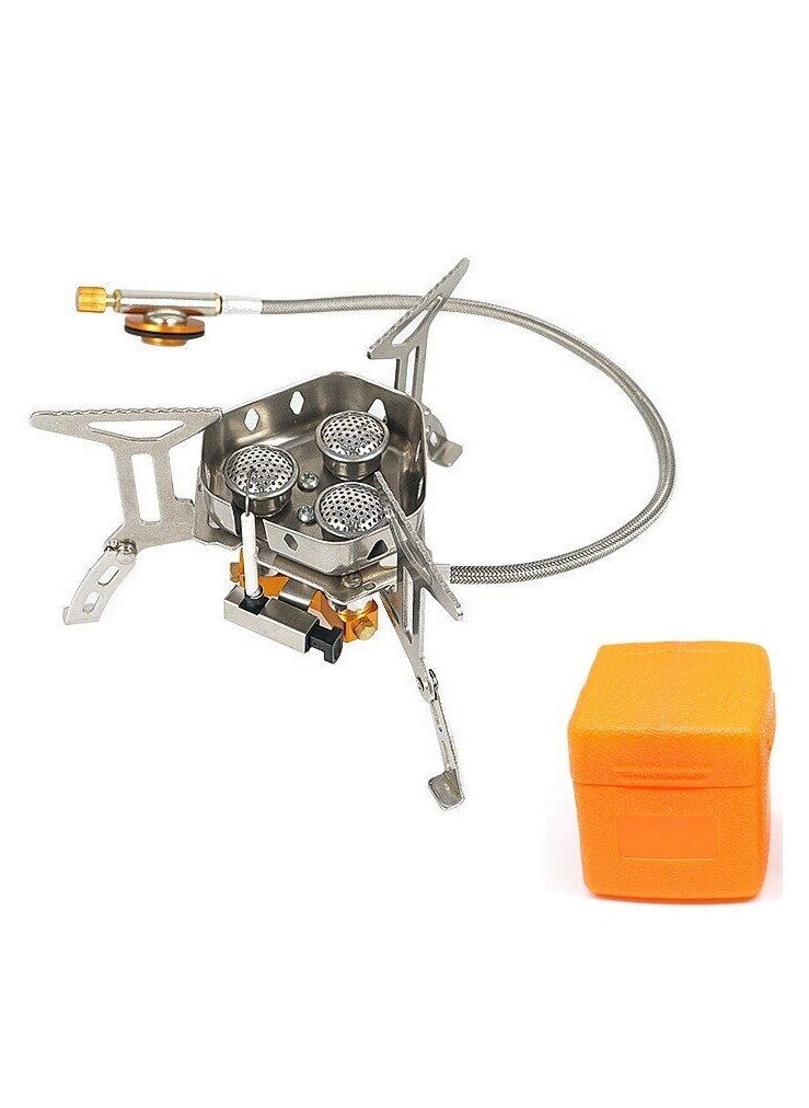 MOCOM Portable Gas Stove Ultimate Outdoor Portable Three Core Furnace 1/3 Burners Camp Gas Stove  - Image 1