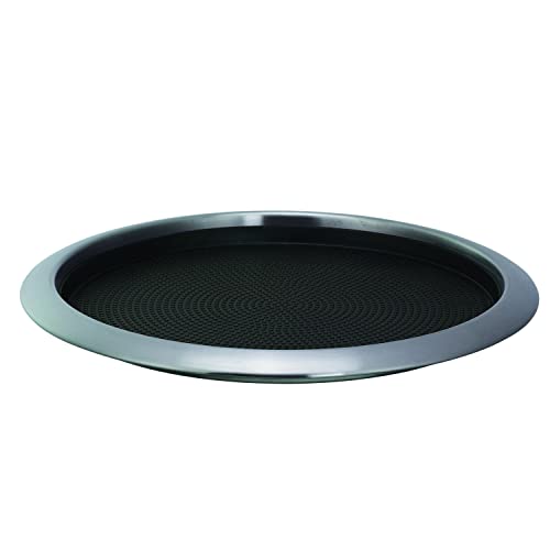 Service Ideas TR1412RI Tray with Removable Insert, 12" Round, Stainless Steel - Image 1