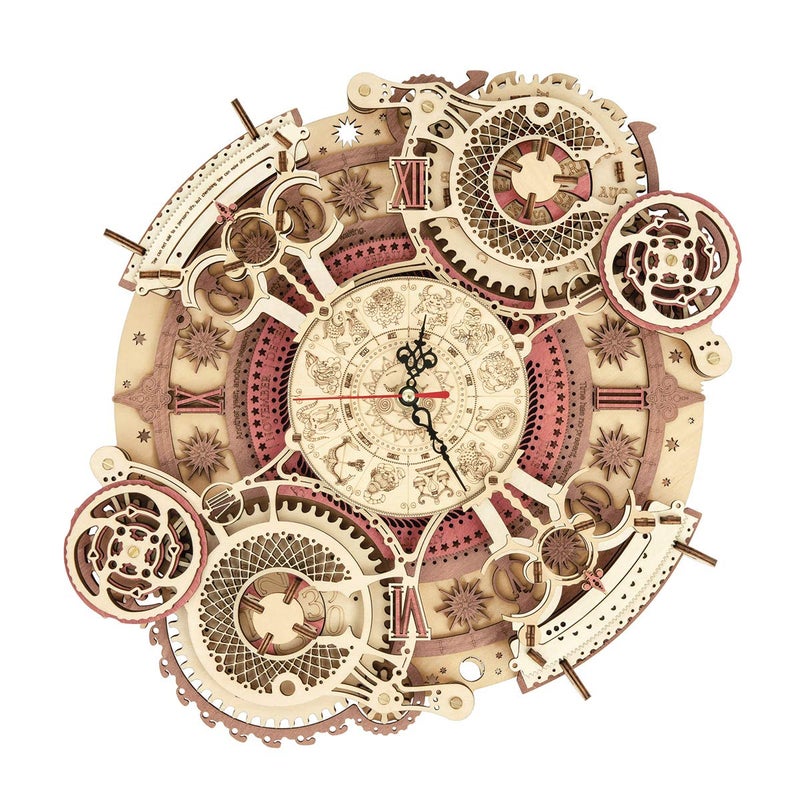 ROKR 3D Wooden Puzzle Clock Model 12 DIY 168 PCS Mechanical Model Kit Toys Home Decor Elegant Gifts for TeensAdults - Image 3