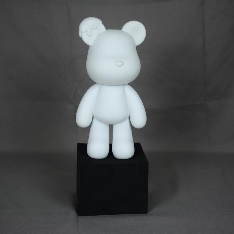 Coniuty Fluid Bear Painting Figurine, DIY Bear Figure for Home Decoration (8 Inch, Blank Mold) - Image 3
