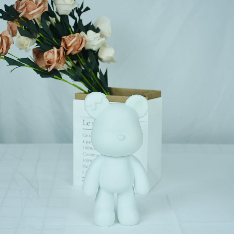 Coniuty Fluid Bear Painting Figurine, DIY Bear Figure for Home Decoration (8 Inch, Blank Mold) - Image 5