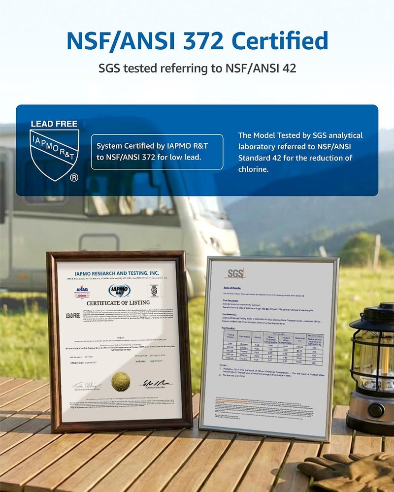 Filterlogic RV Inline Water Filter, NSF Certified, Reduces Chlorine, Bad Taste&Odor, Dedicated for RVs, 2 Pack Drinking Filter with 1 Flexible Hose Protector Flexible anti-break - Image 3