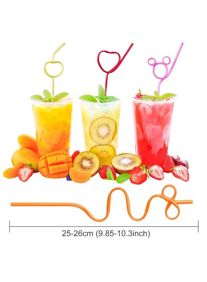 CVNDKN 24 Pcs Silly Crazy Straws for Kids &Adults,Reusable Plastic Loop Curly Crazy Drinking Straws for Classroom Activities Valentines Day Gift Christmas Birthday Wedding Party Supplies Decoration - Image 1