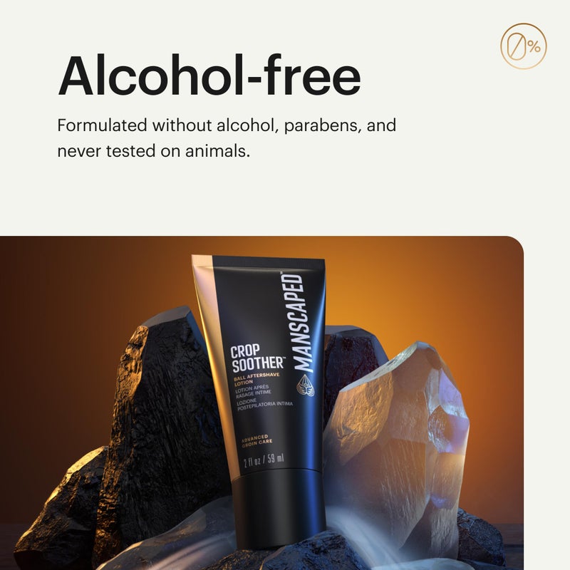 MANSCAPEDÂ® Crop Sootherâ„¢ Groin Grooming Aftershave Lotion - Infused with Aloe, Colloidal Oats, Shea, Cocoa Seed Butter, Safflower Oil for Soothing & Relief - Image 5