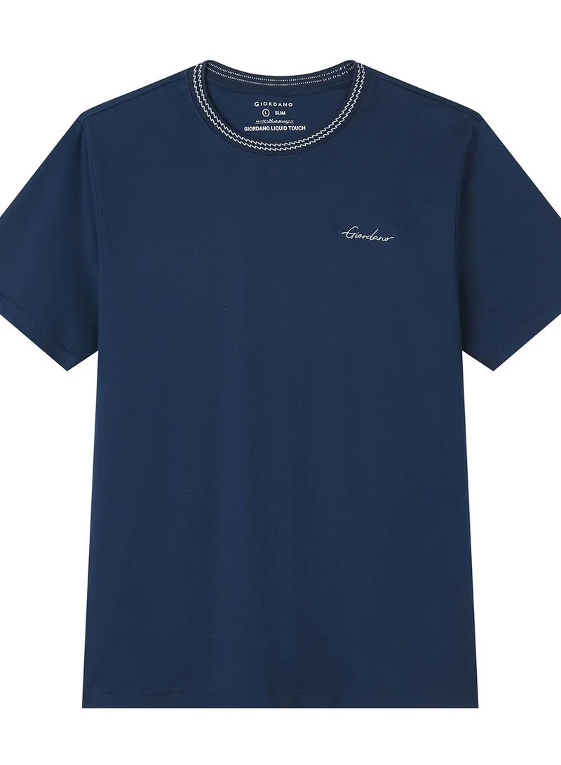 GIORDANO  Men's Slim Fit Liquid Touch Cotton Tee for Men | Best Price UAE
