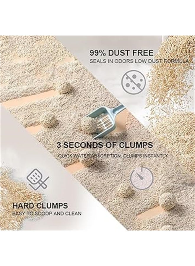 3 Pack Tofu Cat Litter, Flushable Clumping Cat Litter 100% Natural Bentonite, Scented Ultra Absorbent Bentonite Kitty Litter, Low Dust, Fresh Scented, Odor Control (3Pack × 6L, Original Flavor) - Image 5