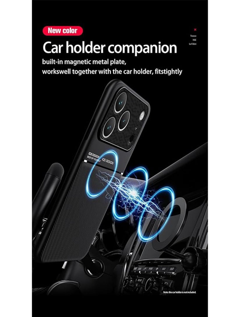 WRISTWISE Case Cover for iPhone 17 Pro, Skin Texture is Non-Slip and Shockproof Phone Case, [Skin-Friendly PU Leather] [Ultra-Thin TPU] Cover for iPhone 17 Pro Black - Image 3