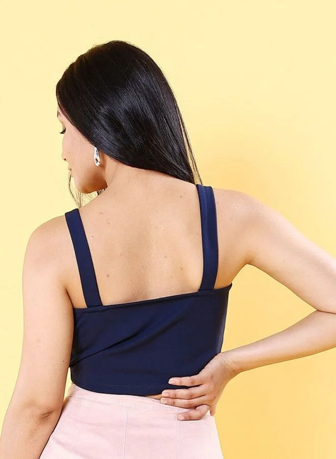 Freehand  Women Regular Fit Solid Sweetheart Neck Sleeveless Sweetheart Neck Crop Top  | Best Price UAE