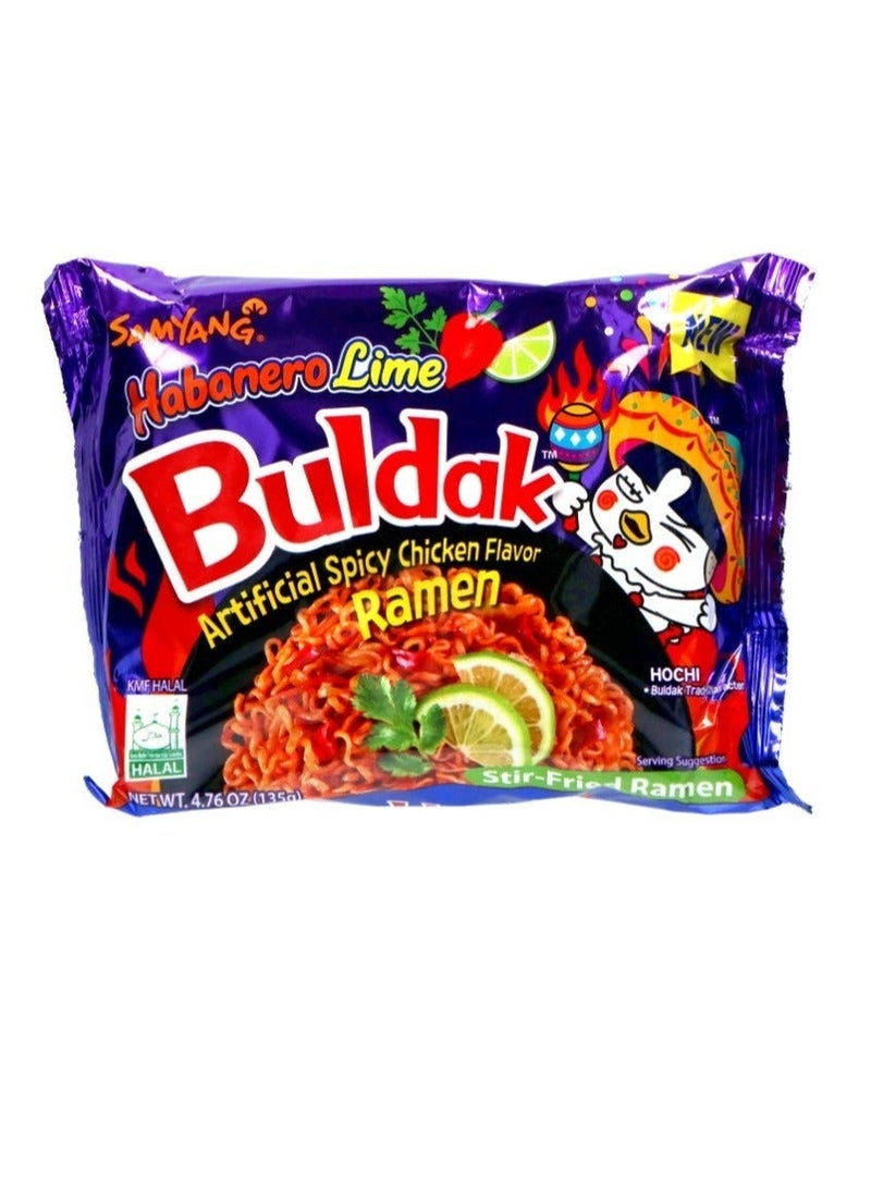 Samyang Hot Chicken Flavor Ramen Habanero Lime Noodles 140g - Image 1