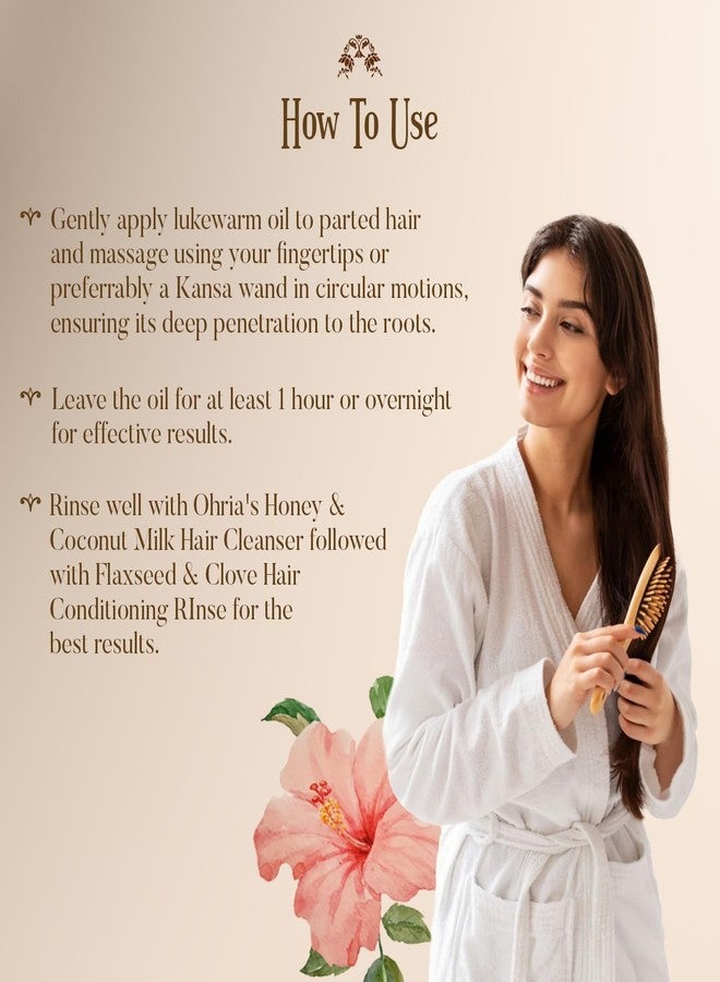 Ohria Ayurveda Japa Pushpa Thailam Hair Oil | Ayurvedic Herbal Blend with Neelibringadi Oil | Supports Hair Strength and Nourishment | For All Hair Types - 50ml - Image 5