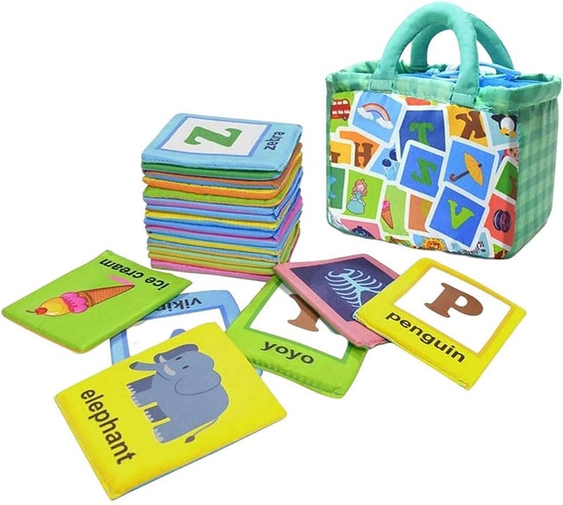 كلاراكو بطاقات حروف أبجدية ناعمة للأطفال، مقاومة للماء، لعبة حروف، بطاقات تعليمية للأطفال الصغار فوق عمر 0 سنة، مناسبة لمرحلة ما قبل المدرسة والتعلم المبكر، مع حقيبة قماشية للتخزين - Image 3