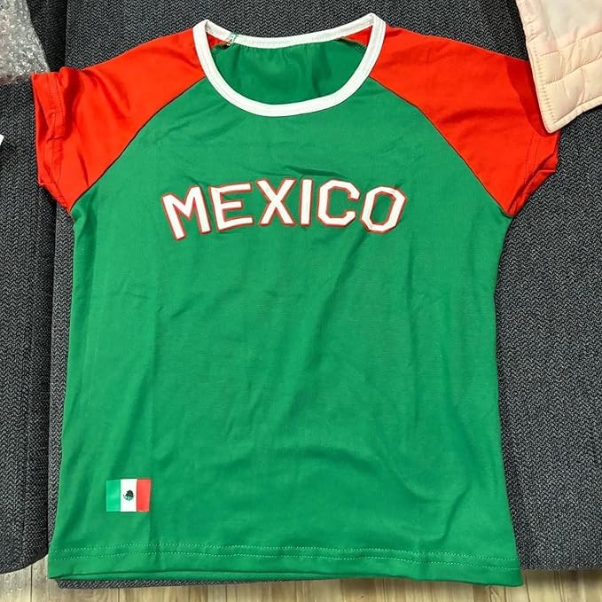 MANGMAO Vintage Graphic Baby Tees for Women Brazil Shirt Y2k Tops Mexico Crop Top Jersey 2000s Summer Going Out Tops - Image 3