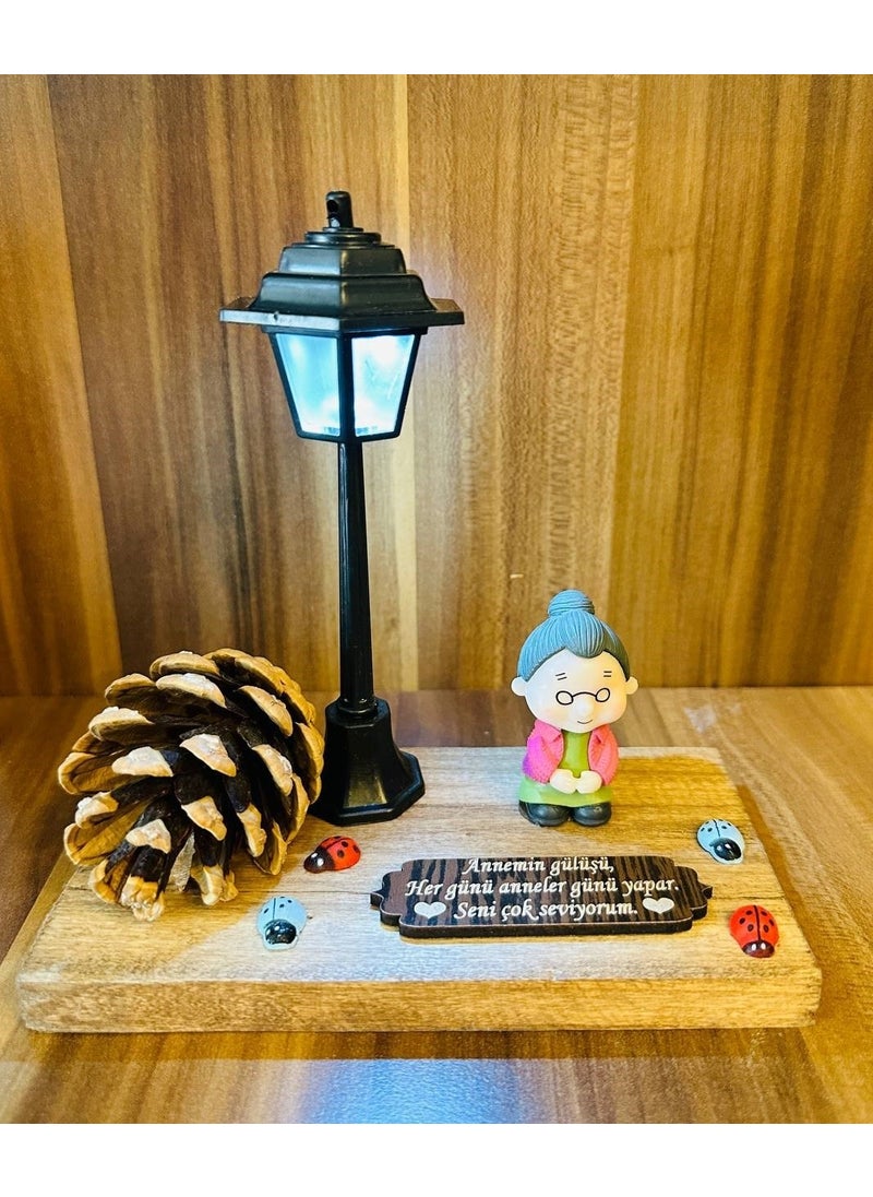 MYK Hediye ve Sanat Atölyesi MYK Gift and Art Workshop Mother's Day Decorative Colorful LED Light Yellow and White Night Lamp  - Image 5