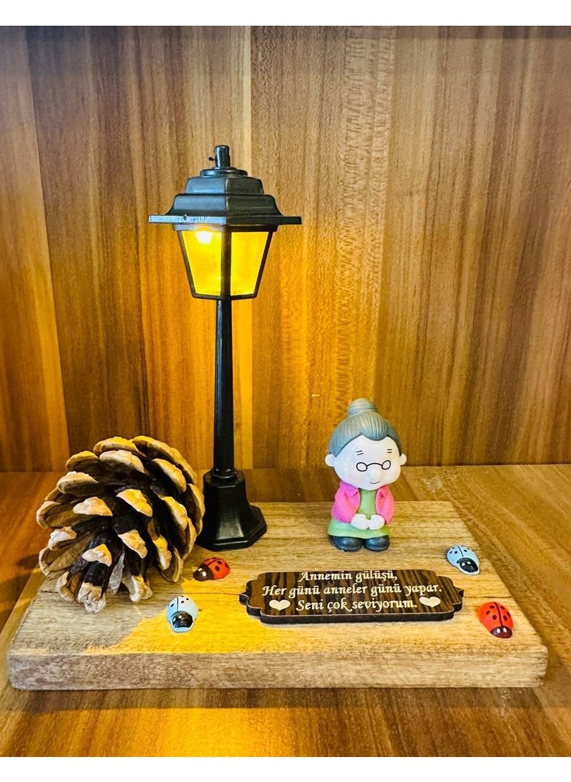 MYK Hediye ve Sanat Atölyesi MYK Gift and Art Workshop Mother's Day Decorative Colorful LED Light Yellow and White Night Lamp  - Image 4