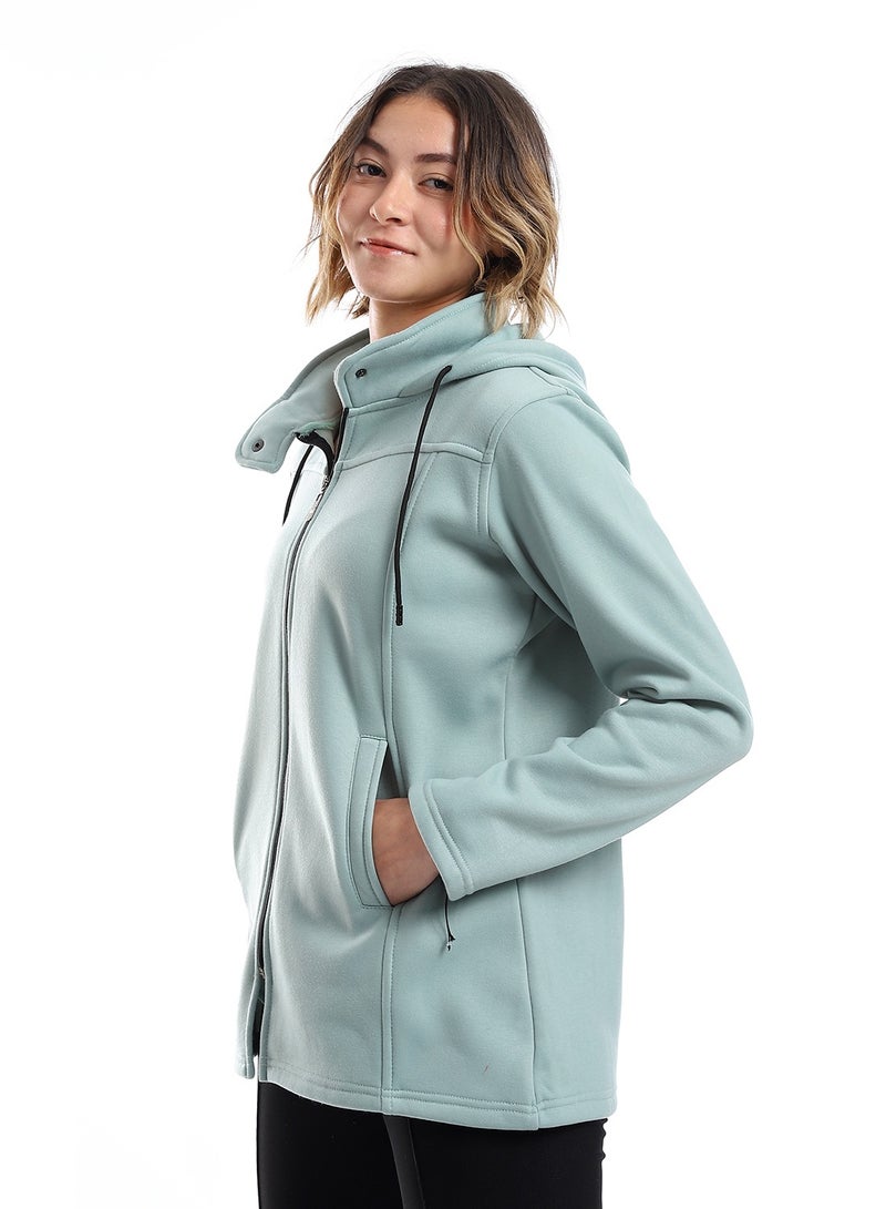 Caesar Women Hoodie With Front Zipper  - Image 2