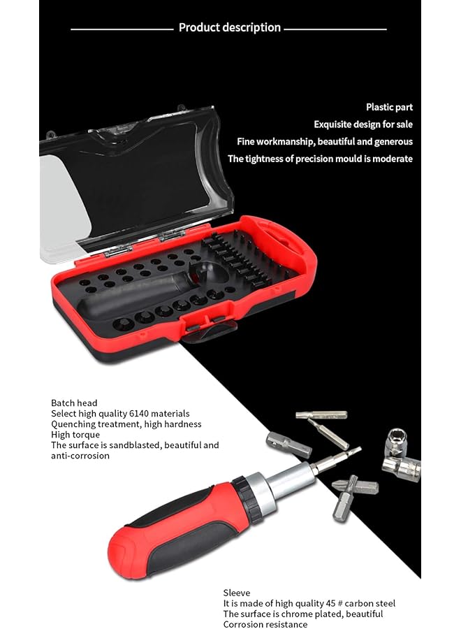 كيدل مجموعة أدوات التفكيك المنزلية المصنوعة من الفولاذ الكروم الفاناديوم - Image 3