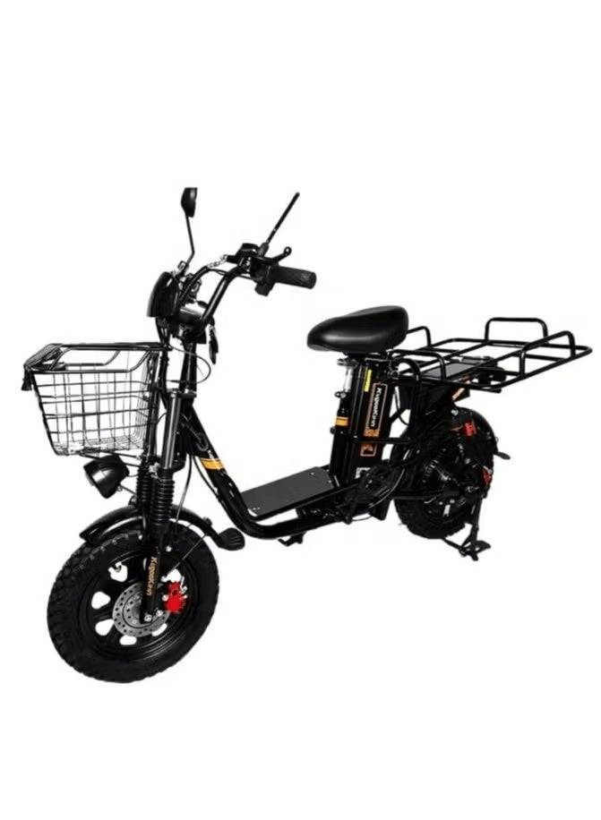 KugooKirin V3 Pro Electric Bicycle with Passenger Seat and Cargo Basket, 55 km/h, 60 km Range - Image 1