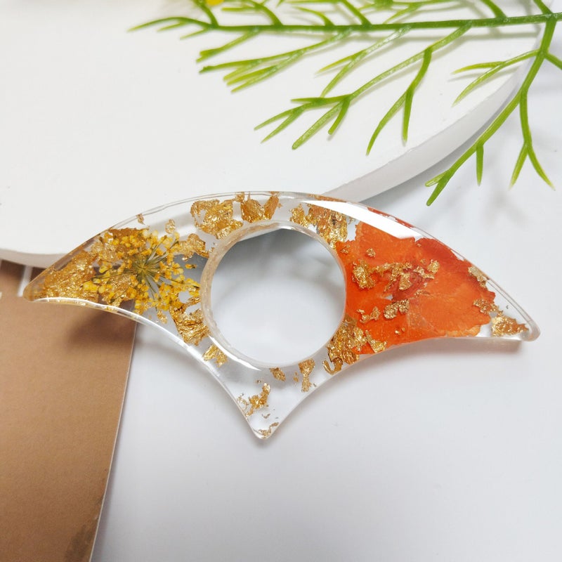 Epoxy Resin Bookend Dried Flower Bookmark Thumb Book Support Reading Aid Book Press Gift D15 - Image 4