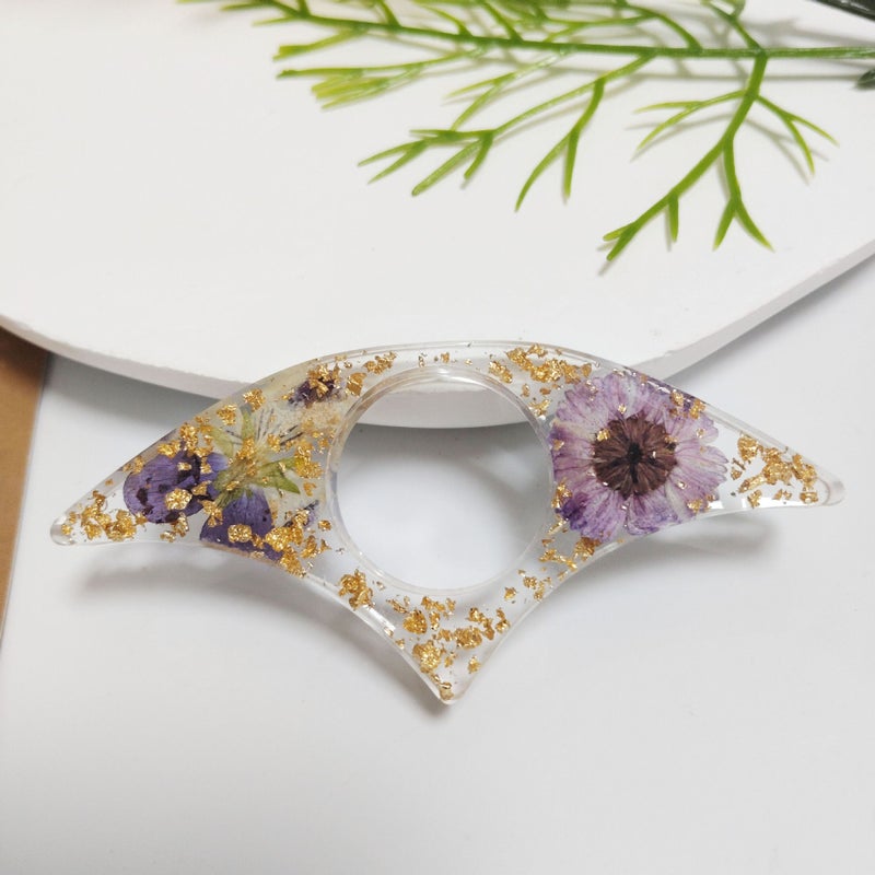 Epoxy Resin Bookend Dried Flower Bookmark Thumb Book Support Reading Aid Book Press Gift D15 - Image 3