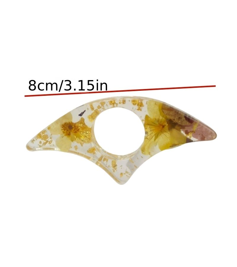 Epoxy Resin Bookend Dried Flower Bookmark Thumb Book Support Reading Aid Book Press Gift D15 - Image 2
