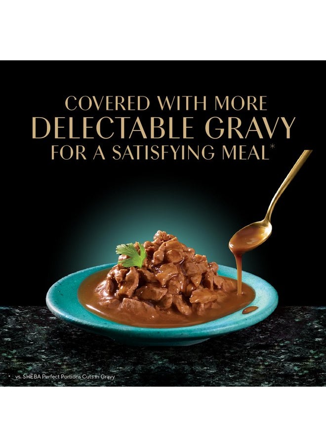 Sheba Sheba Gravy Indulgence Adult Wet Cat Food Beef Entree in Extra Gravy, 2.6 oz. Twin-Pack Trays (24 Count, 48 Servings)  - Image 2