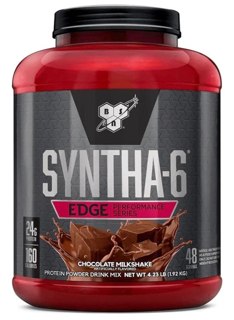 BSN SYNTHA-6 Edge Protein Powder, Chocolate with Hydrolyzed Whey, Micellar Casein, Milk Isolate, Low Sugar, 24g Protein, Milkshake, 48 Servings - Image 1