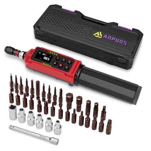 ANPUDS Digital Torque Screwdriver, 1.5-88.5in-lbs./0.15-10Nm, Electronic Adjustable Screwdriver Torque Wrench Set with ±1% Accuracy, Vibration, Buzzer, LED Notification for Gunsmithing, Scope Mounting - Image 1