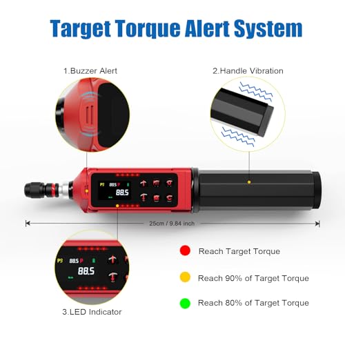 ANPUDS Digital Torque Screwdriver, 1.5-88.5in-lbs./0.15-10Nm, Electronic Adjustable Screwdriver Torque Wrench Set with ±1% Accuracy, Vibration, Buzzer, LED Notification for Gunsmithing, Scope Mounting - Image 2