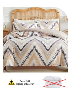LUNA Home King size 6 piece bedding set, brown zig zag pattern, very soft quality.  - Image 5