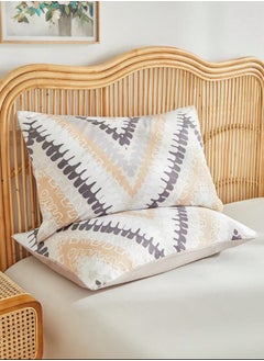 LUNA Home King size 6 piece bedding set, brown zig zag pattern, very soft quality.  - Image 4