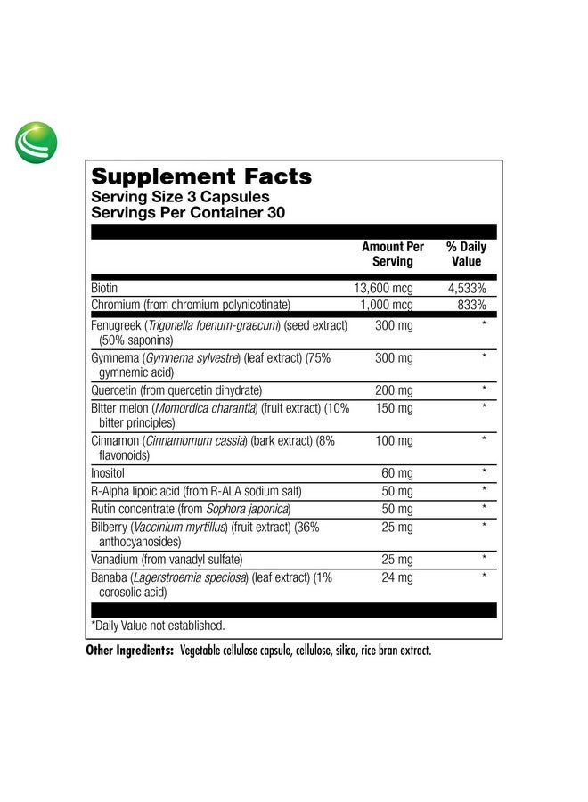 Nutra BioGenesis ديابيتون بلس جمنما بتر ميلون بيوتين وكروم لدعم التوازن الأيضي 90 كبسولة - Image 5