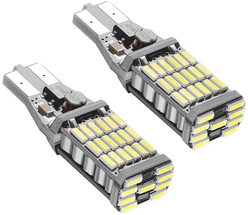 Automaze T15 W6W 912 921, LED Car Truck Backup Reverse Lights, 4014 Chipset 45 SMD (White) - Image 1