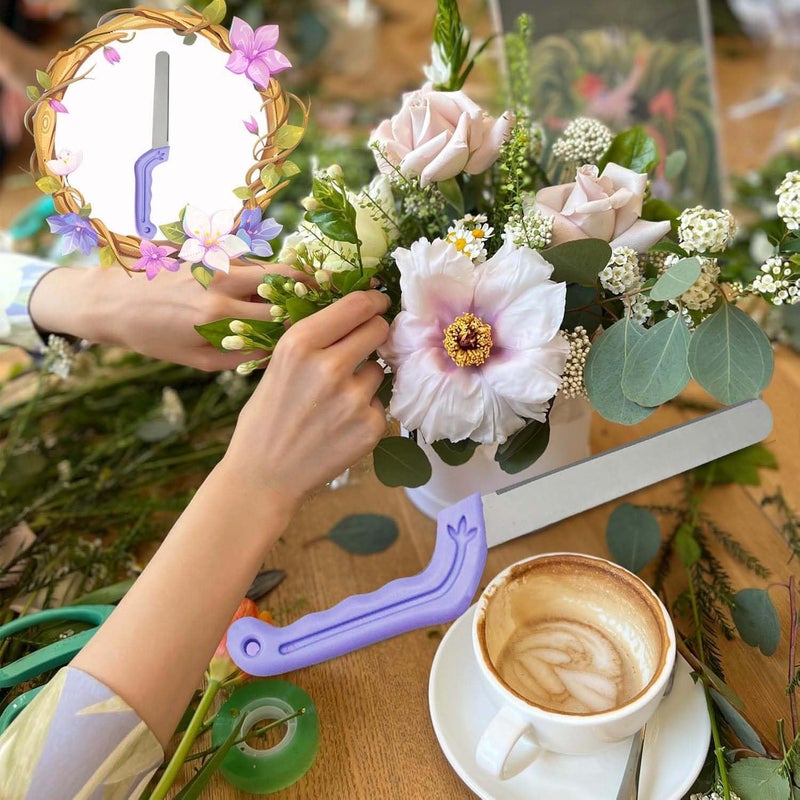 Tinsow Floral Foam Knife Florist Professional Cutting Knife for Flower Foam Block, Cake, Fruit, Utility Tool for Flower Clay Blocks (Light Purple) - Image 5