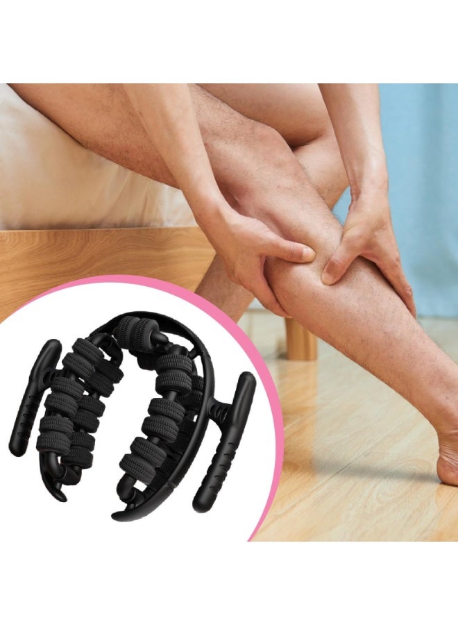 Aideli Waist and Leg Slimming Roller Lymphatic Drainage Massager 360° Anti Cellulite Massage Tool with 28 Wheels Manual Massager for Thighs Calves and Arms Suitable for All Adults（Black） - Image 4