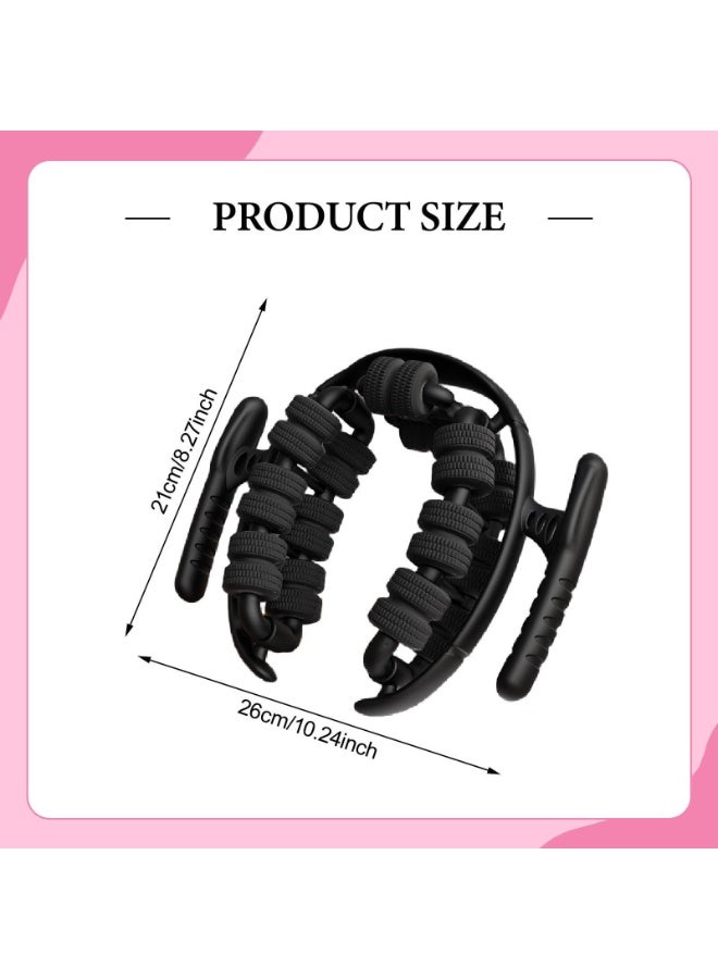 Aideli Waist and Leg Slimming Roller Lymphatic Drainage Massager 360° Anti Cellulite Massage Tool with 28 Wheels Manual Massager for Thighs Calves and Arms Suitable for All Adults（Black） - Image 5